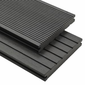 WPC Massive Terrassendielen mit Zubehör 26 m² 2,2 m Grau