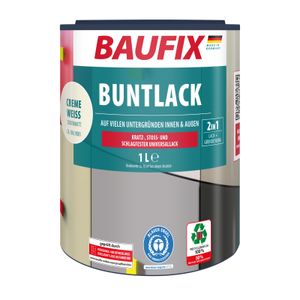 BAUFIX Buntlack cremeweiss seidenmatt, 1 Liter, Lackfarbe