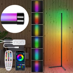 SWANEW 7W LED stojaca lampa LED farebná stmievateľná RGB stojaca lampa Rohový svetelný stĺp farebný