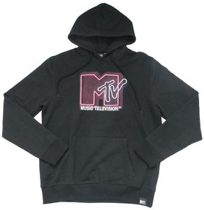 MTV, Herren Hoodie, 'Pink', Schwarz, Farbe:Schwarz, Größe:S