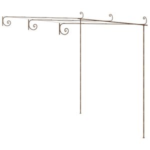 vidaXL Garten-Pergola Antik-Braun 3x3x2,5 m Eisen