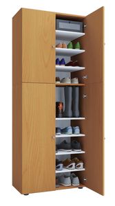 Lona XXL Schuhschrank 4 Türen Buche Nachbildung.