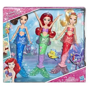 Hasbro E5052EU50 - Disney Princess - Puppen mit Zubehör, 3er Pack, Arielle die Meerjungfrau