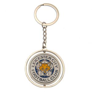 Leicester City FC - Spinner Schlüsselanhänger TA6554 (Einheitsgröße) (Silber)