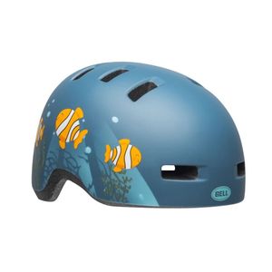 Kask rowerowy Bell Lil Ripper dziecięcy orzeszek BMX niebieski z rybkami