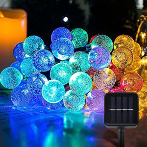 Salcar 10m 40 LED Kugel Lichterkette Solar Außen Beleuchtung Garten Party Wasserdicht IP44 Weihnachtsdekoration, Bunt