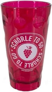 Schorle to go Dubbebecher 0,5 Liter (Pink) aus Plastik - Pfälzer Dubbeglas aus Kunststoff (Polycarbonat)