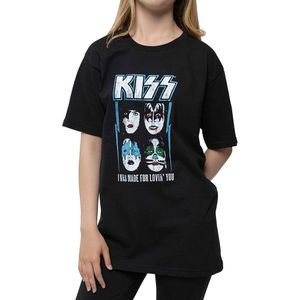 Kiss - "Made For Lovin' You" T-Shirt für Kinder RO3659 (158-164) (Schwarz)
