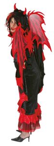 Flügel zum Teufel Kostüm rotschwarz Länge 112cm zu Halloween
