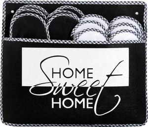 ONVAYA® ABS papuče pre hostí | Home Sweet Home | sada 6 kusov | protišmyková podrážka | papuče | plstené papuče | veľkosť 36-45 | papuče pre hostí