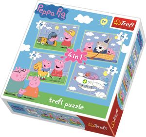 TREFL Puzzle Świnka Peppa 4w1 (35,48,54,70 elementów)