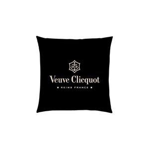 Veuve Clicquot Kissenbezug Kissenhülle 45cm x 45cm Leinen schwarz