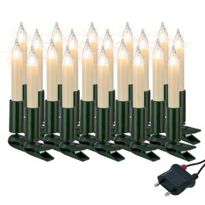 Lichterkette -Germany Christbaum innen, 20 warm-weiße LED Filamentkerzen