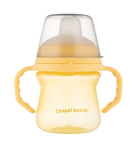 Canpol Babies Lerntrinkbecher, 150 ml, Silikonschnabel - Trinklerntasse für Babys, bequemes Trinken, schadstofffrei, BPA-frei