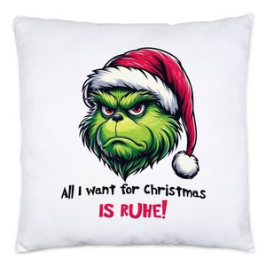 All I want for Christmas is Ruhe Anti Weihnachten Kissen Inkl. Füllung Weihnachtszeit