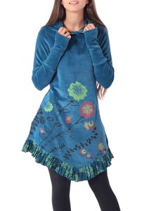 PUREWONDER Kleid aus Samt mit Zipfelkapuze Elfenkleid dr15