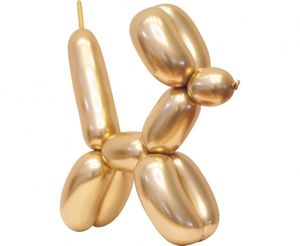 50 Modellierballons platin gold