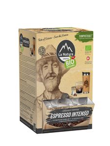 Espresso Intenso Kaffee Super BOX 100 Kaffeekapseln | La Natura Lifestyle Organic 510g| biobasiert | Nespresso®*³ kompatible