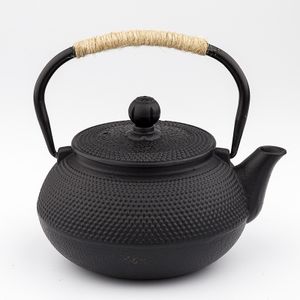 300/600/800ml Teekanne aus schwarzem Gusseisen hitzebeständiger Wasserkocher Teeset wasserkocher