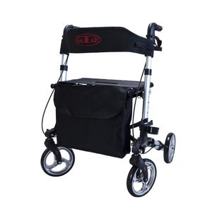 Reise Rollator Antar AT51006 3-fach faltbar für Kofferraum, Flug, Reise nur 7,2 kg ROT