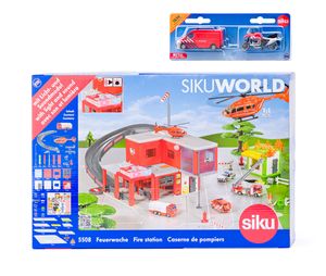 SIKU World - Feuerwache mit Feuerwehrauto