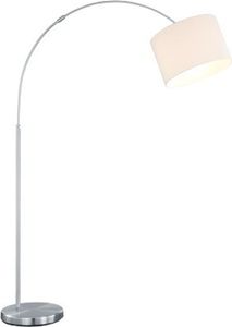 stojací lampa Hotel215 cm ocel/textil 6 kg matná stříbrná/bílá