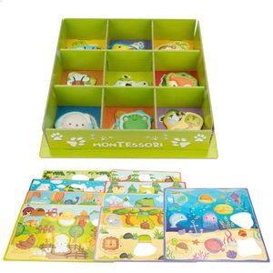 Montessori Baby Happy Animals vzdelávacia hra Lisciani Box 92772