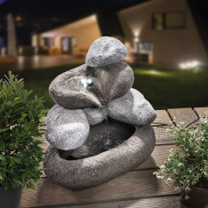 esotec Solar Felsenbrunnen mit Akku + LED Licht Springbrunnen wetterfest 101323 esotec Solar Felsenbrunnen mit Akku + LED Licht Springbrunnen wetterfest 101323
