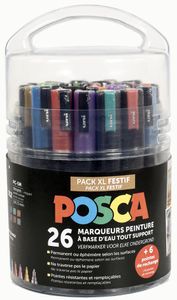 POSCA Pigmentmarker "Pack XL Festif" 26er Set sortiert wasserfest