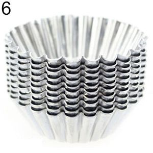 10 Stück Aluminiumlegierung Ei Tarte Form Kuchen Keks Runde Gebäck Küche Backen Werkzeug-6 cm