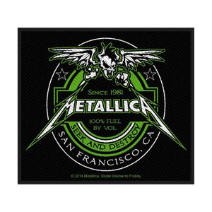 Metallica - Bieretikett - Patch RO1134 (Einheitsgröße) (Schwarz/Grün)