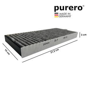 PURERO Aktivkohlefilter für Miele DKF 35-P Active Air Clean Filter