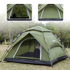 Yorbay  2 in 1 Campingzelt Pop Up Zelte für 2-3 Personen, doppelwandig Wasserdicht UV-Schutz Kuppelzelte Wurfzelte für Familie, Trekking, Outdoor