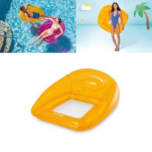 Intex 56802NP - Luftmatratze Transparent Lounge - Mesh Mat Schwimmsessel Pool - Orange