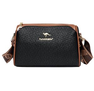 Elegante Umhängetasche für Damen aus schwarzem Leder