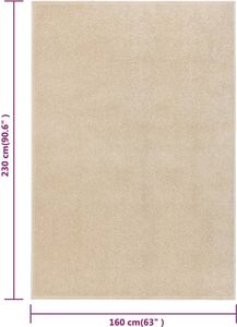 vidaXL Teppich Kurzflor 160x230 cm Beige