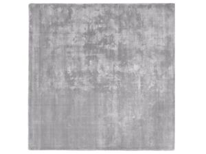 BELIANI Teppich Grau 200 x 200 cm Kurzflor Viskose Teppich Handgetuftet in quadratischer Form Klassisch