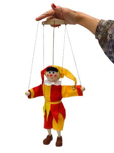 Marionette Märchenfiguren, Kasper Clown 30 cm, Mehrfarbig, 18158B