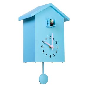 FNCF Clock Kuckucksuhr Wanduhr Modern Bird Home Wohnzimmer Hängende Uhr Dekoration（Blau）