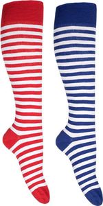 Ringelstrümpfe rot+blau weiß 39/42