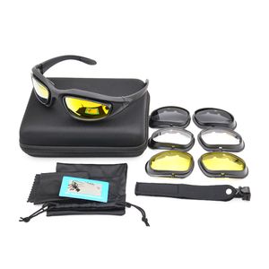 Polarisierte UV400 Tactical Goggles C5 Schie?brille 4 Lens Kit Outdoor-Sportbrillen