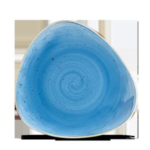 Churchill Super Vitrified Stonecast Cornflower Blue Dreiecksteller, 19,2 cm, 12 Stück