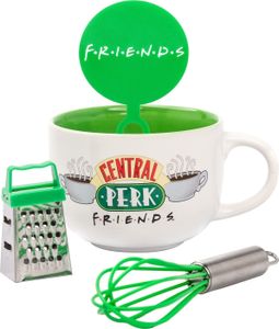 Priatelia - sada hrnčekov/šablón, Central Perk NS6503 (jedna veľkosť) (zelená/biela)