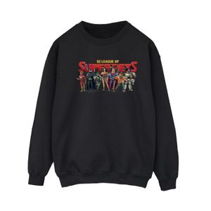 DC Comics - "DC Comics DC League Of Super-Pets Group Logo" Sweatshirt für Damen BI16424 (XL) (Schwarz)