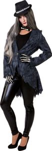 Damen Kostüm lumpige Jacke Vampirin Zombie Skelett Halloween Gr.50
