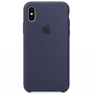 Apple iPhone X Silikon Case, mitternachtsblau