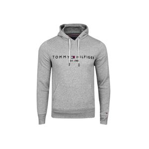 Tommy Hilfiger Herren Logo Pullover Hoodie, Grau XL