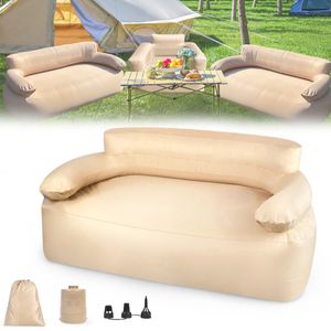 UISEBRT Aufblasbares Sofa Aufblasbare Couch Camping Outdoor  Luftsofa mit Rücken Armlehne Doppelsofa, 176 x 86 x 69 cm Lounge Sofa Portabel