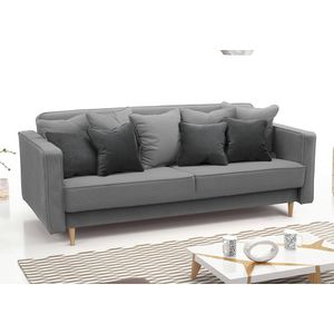 Schlafsofa Sofa Couch Klik-Klak-System Schlaffunktion Bettkasten Shaggy 25+10 (Niko)