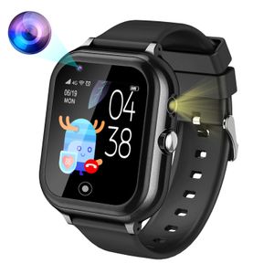 (černá) T29 4G Dětské chytré hodinky s Full HD dotykovým displejem Video hovor, WiFi GPS sledování polohy Dětské telefonní hodinky pro děti